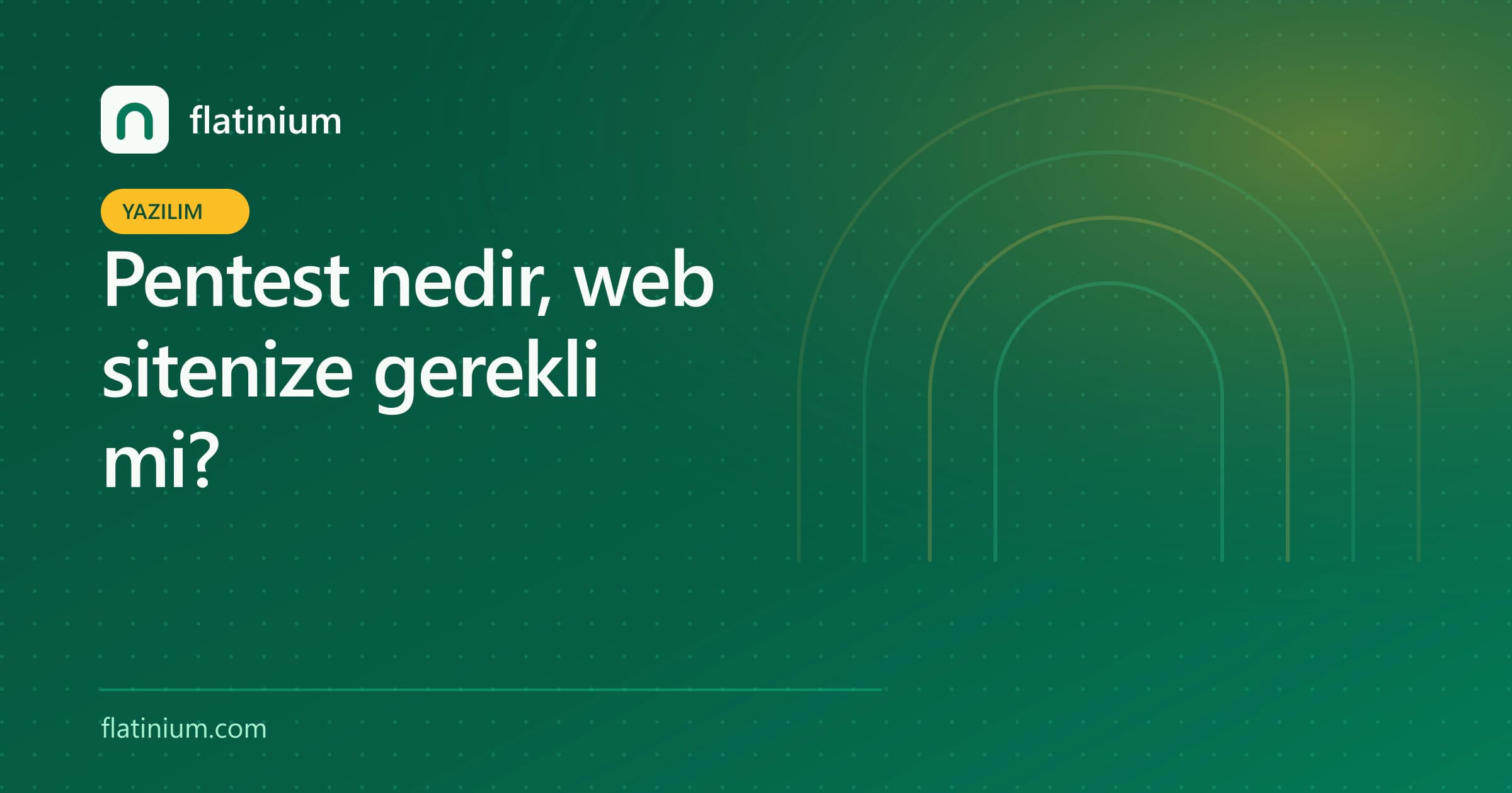 Pentest nedir, web sitenize gerekli mi? — Flatinium yazılım yazısının kapak görseli