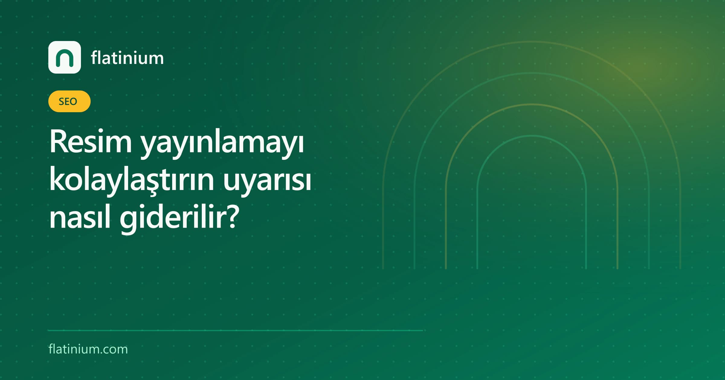 Resim yayınlamayı kolaylaştırın uyarısı nasıl giderilir? — Flatinium SEO yazısının kapak görseli